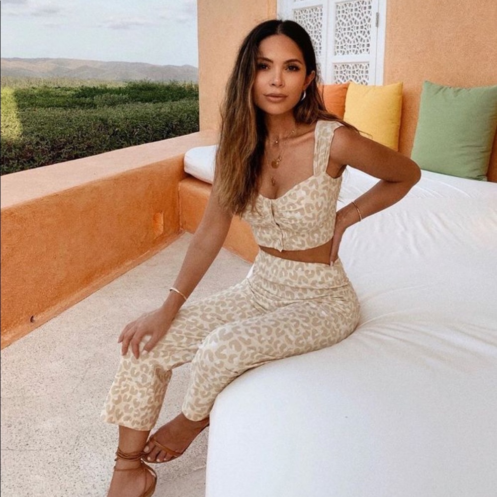LPA leopard top and pants set